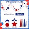 4 Pack 26.3 Feet Patriotic Stars Banner Tassel Pom Pom Red Blue White Star Garland for 4th of July Independence Day Patriotic Veterans Party Memorial Day Birthday Hanging Decorations